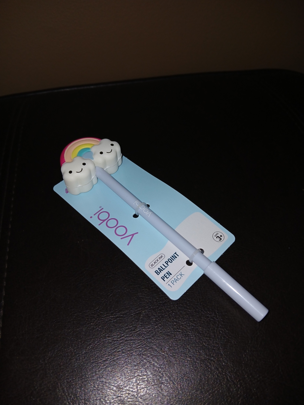 Kids Rainbow Cloud Ballpoint Pen - White